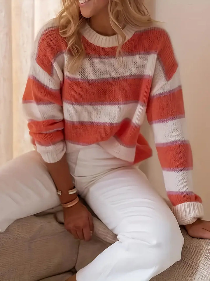 Julietta - Rosa gestreifter Pullover