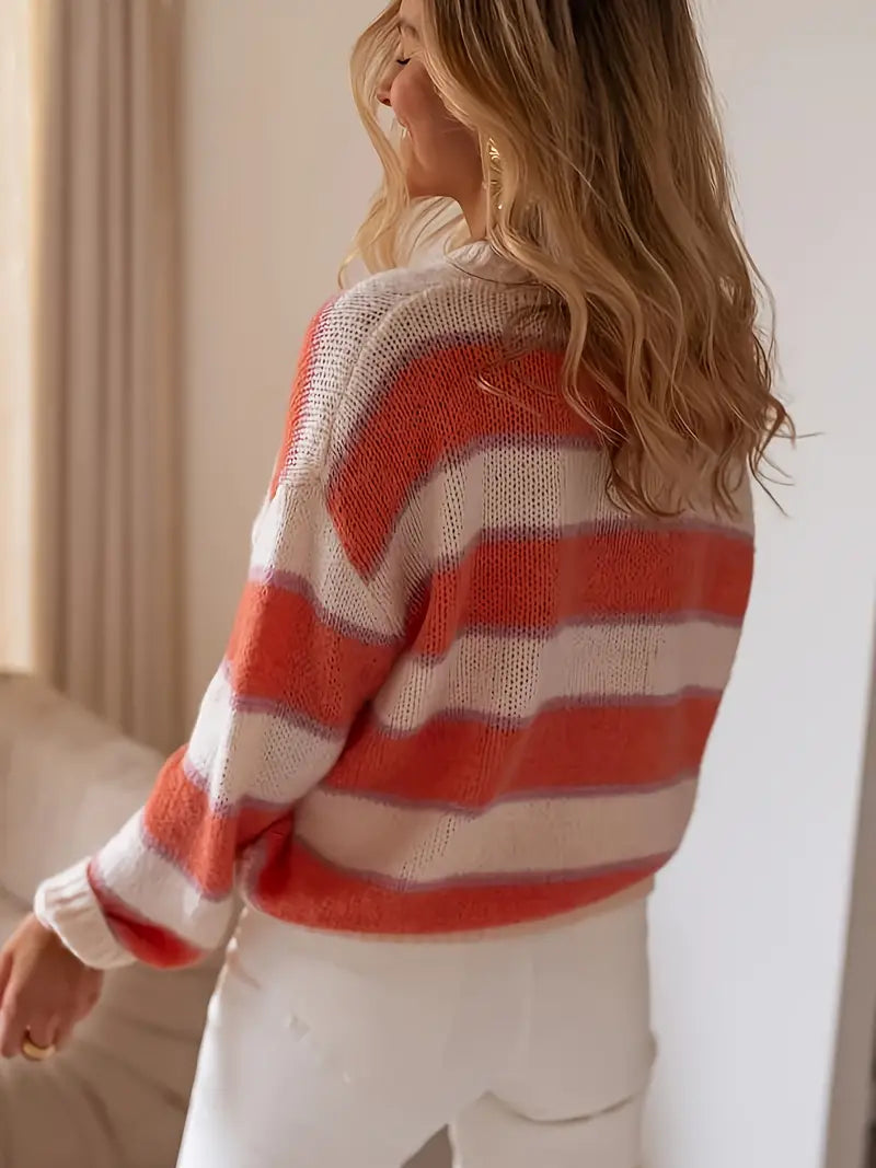 Julietta - Rosa gestreifter Pullover