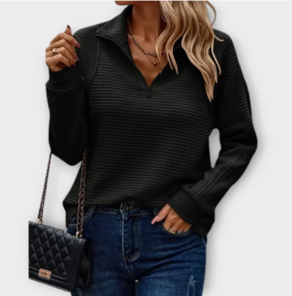Olivia - Pullover mit halbem Reißverschluss