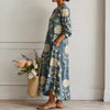 Margrit™ | Boho-Midikleid mit botanischem Blumenmuster
