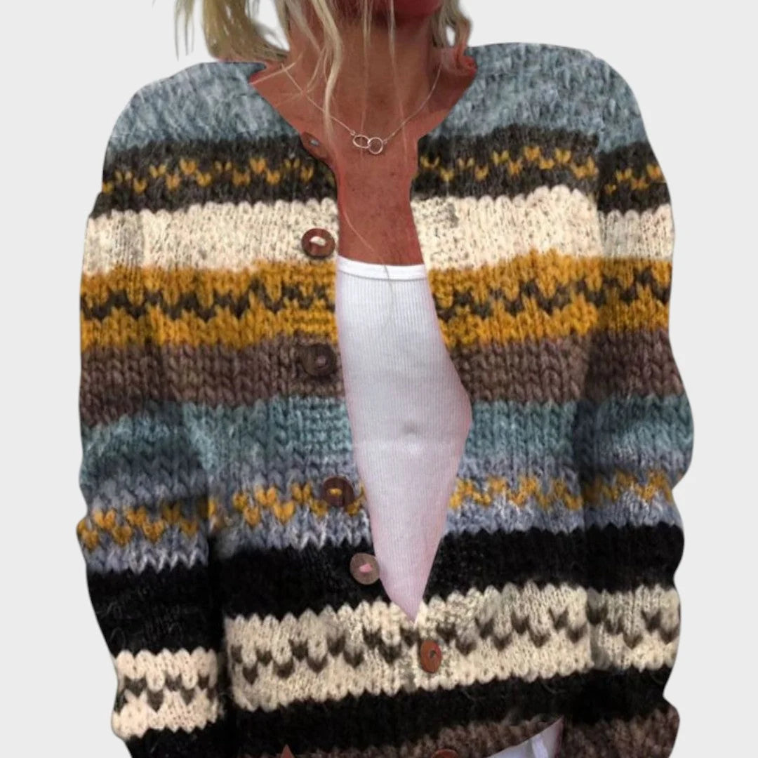 Ava | Cardigan mit bunten Mustern