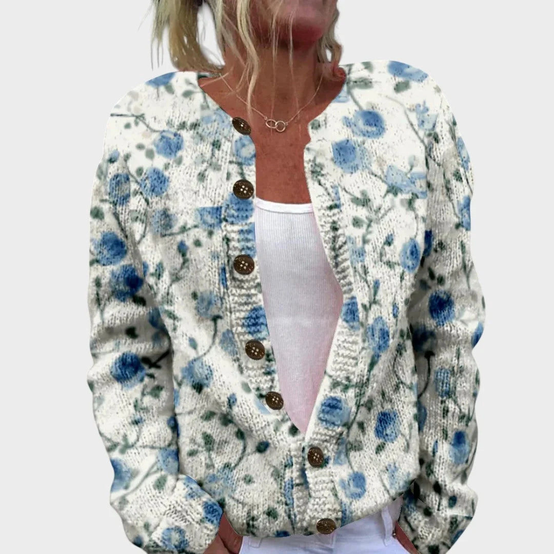 Madison | Cardigan mit blauen Blumen