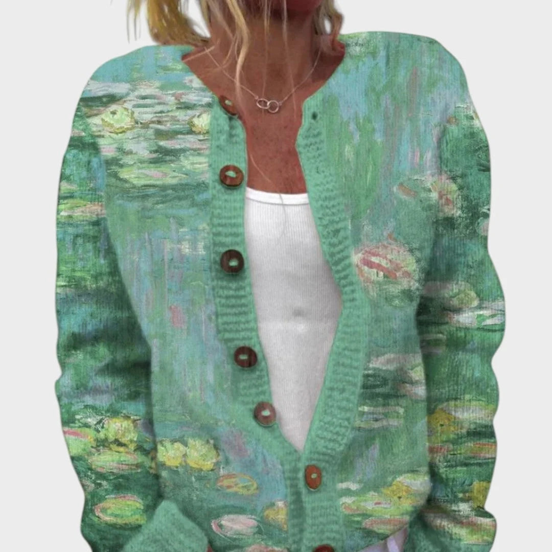 Ellie | Grüner Cardigan