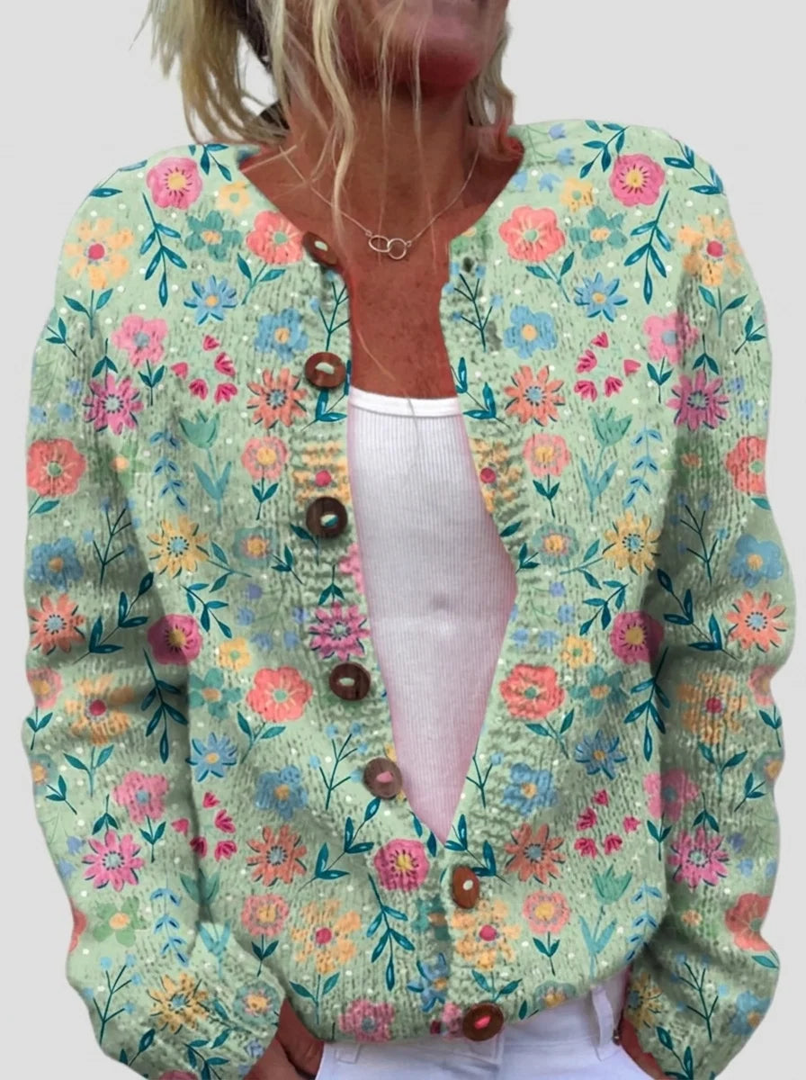 Monika™ | Cardigan mit zarten Blüten
